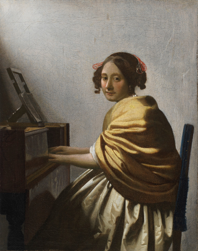 A Young Woman Seated at the Virginal, Johannes Vermeer